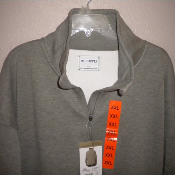 Mondetta Women's Plus Size XXL Heathered Green Full Zip Fleece Jacket NWT - Picture 4 of 6